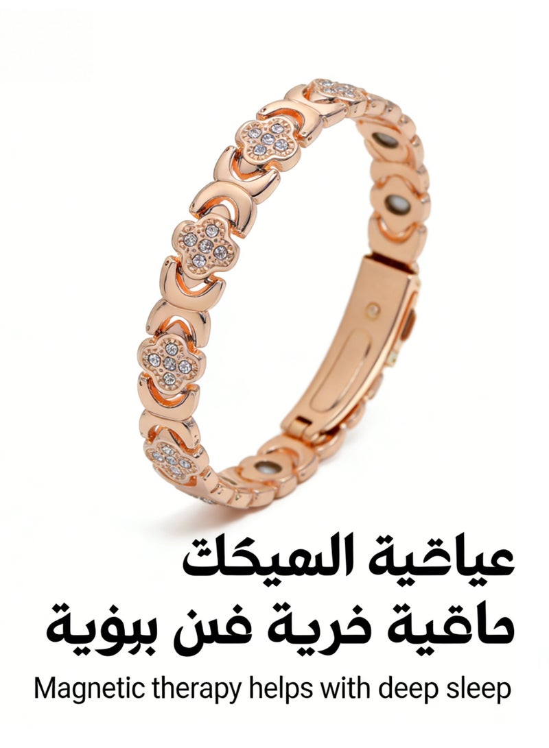 Ultra Magnetic Pure Copper Bracelet for Women, 3500 Gauss Magnets, Sleep Aid, Improves Complexion, Smoother Skin, Adjustable - Image 1